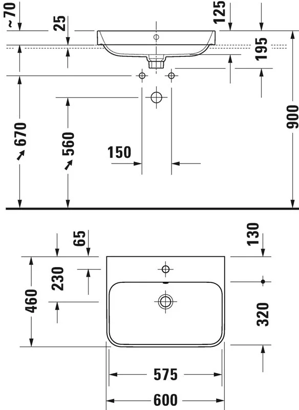 Раковина Duravit Happy D.2 Plus 2360601300 60 см, черная Sancos — официальный сайт