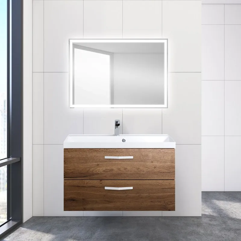 Тумба под раковину без столешницы BelBagno Aurora 90 rovere tabacco Sancos — официальный сайт