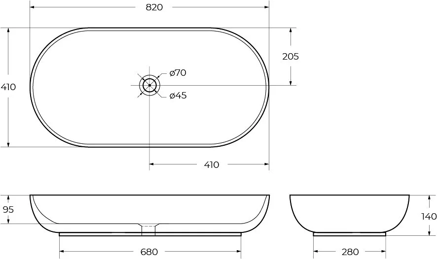 Накладная раковина BelBagno BB1349 82 Sancos — официальный сайт