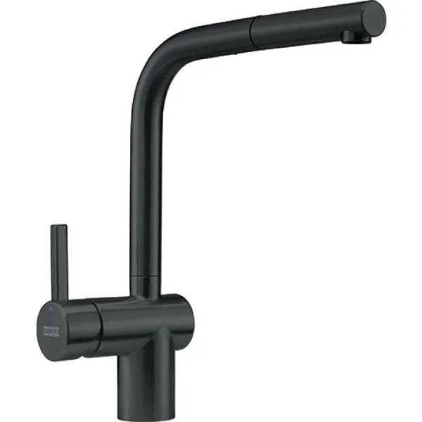 Смеситель для кухни Franke Atlas Neo выдвижной излив, черный матовый Sancos — официальный сайт