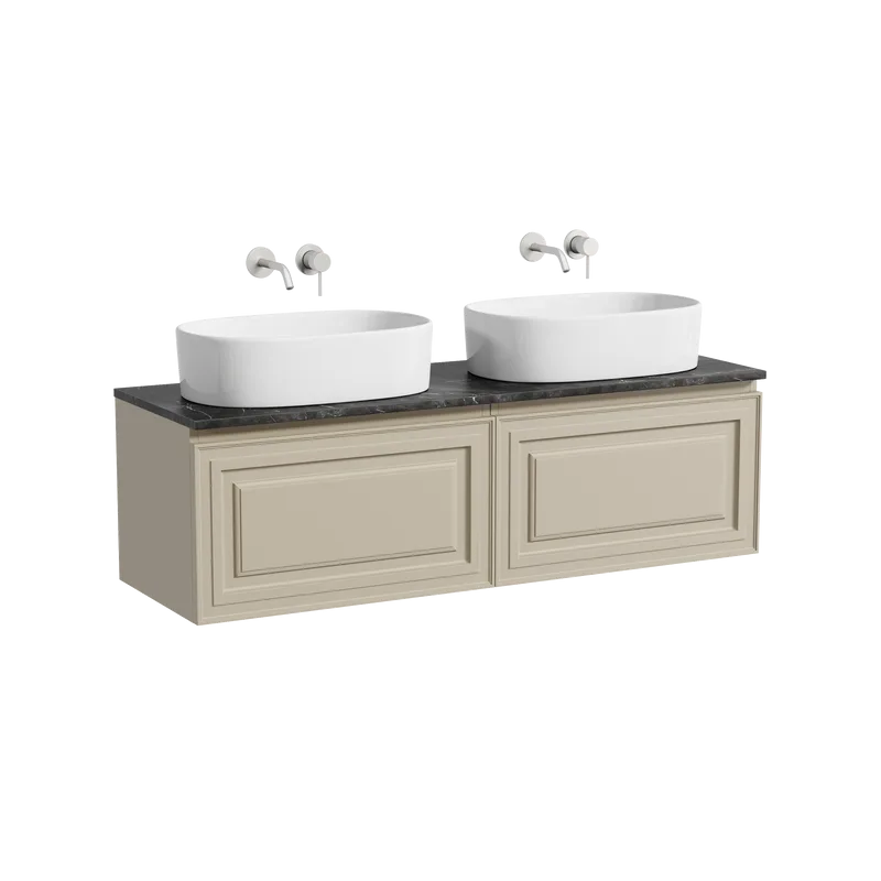 Тумба с раковиной Sancos Very 140 beige soft, столешница черный мрамор TT140A1, раковина CN6075 Sancos — официальный сайт