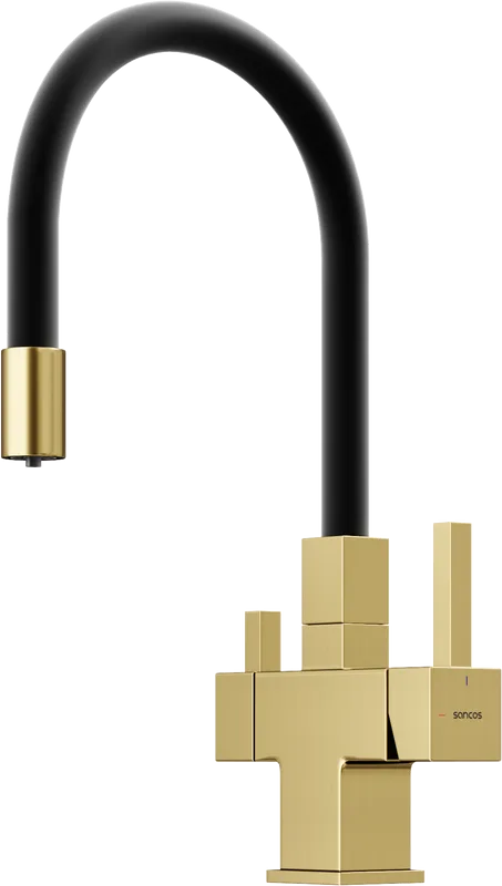 Смеситель для кухни Sancos Arno SC4005BG с гибким изливом, брашированное золото Sancos — официальный сайт