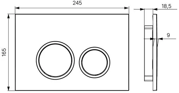 Кнопка смыва IDDIS Unifix UNI03BCi77 003, черная/хром Sancos — официальный сайт