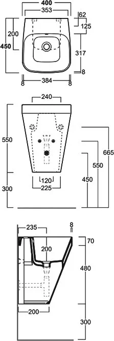 Раковина Simas Baden Baden BB13bi*1 40x45 см Sancos — официальный сайт