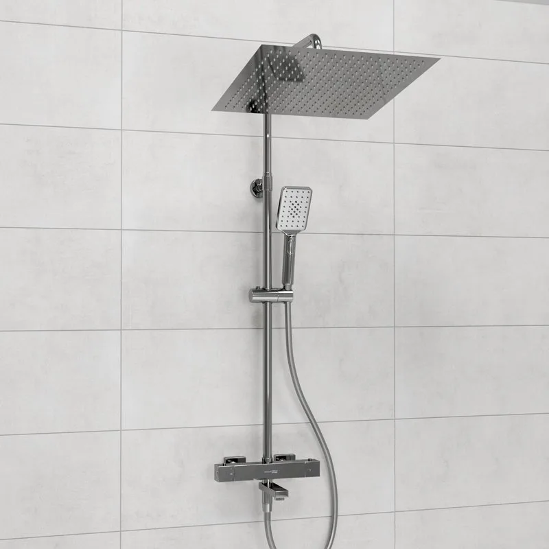 Душевая стойка Wasserkraft Aller A199.119.126.087.CH Thermo, с термостатом, хром Sancos — официальный сайт
