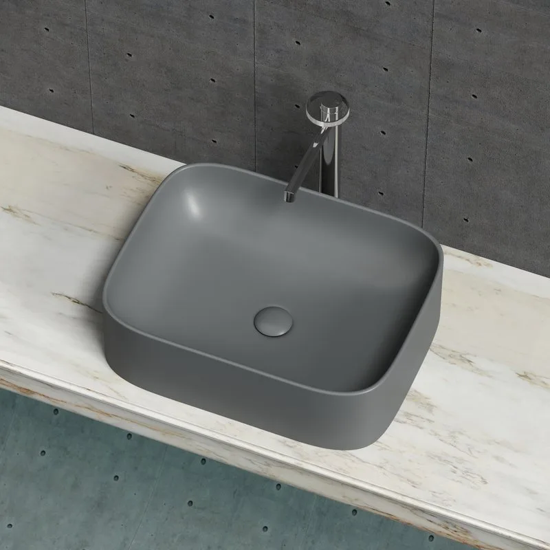 Накладная раковина Ceramicanova Element CN6052MDH темный антрацит матовая Sancos — официальный сайт