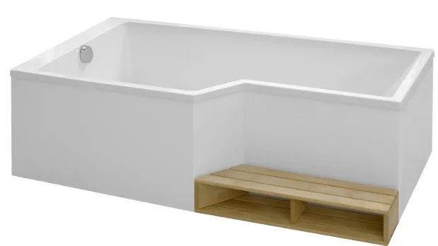 Акриловая ванна Jacob Delafon Bain-Douche Neo E6D002L-00 170x90 см, левая, пристенная, белая Sancos — официальный сайт