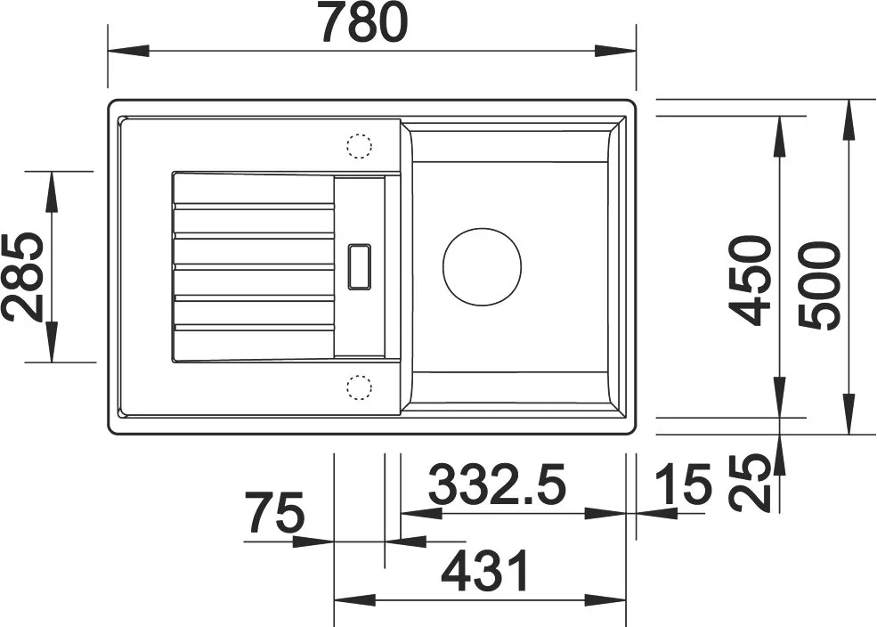 Мойка кухонная Blanco Zia 45S 526013 черная Sancos — официальный сайт