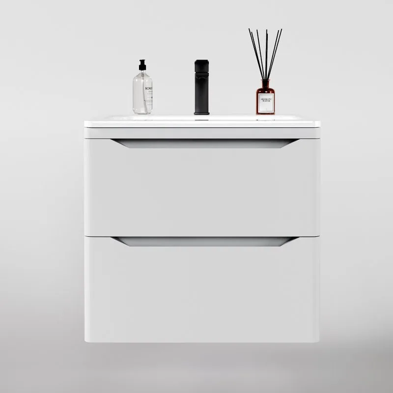 Тумба под раковину без столешницы Style Line Марелла 60 подвесная, антискрейтч, белая матовая