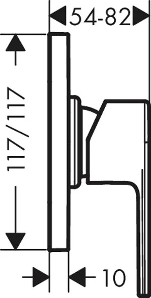 Встраиваемый смеситель Hansgrohe Vernis Shape 71658000, хром Sancos — официальный сайт
