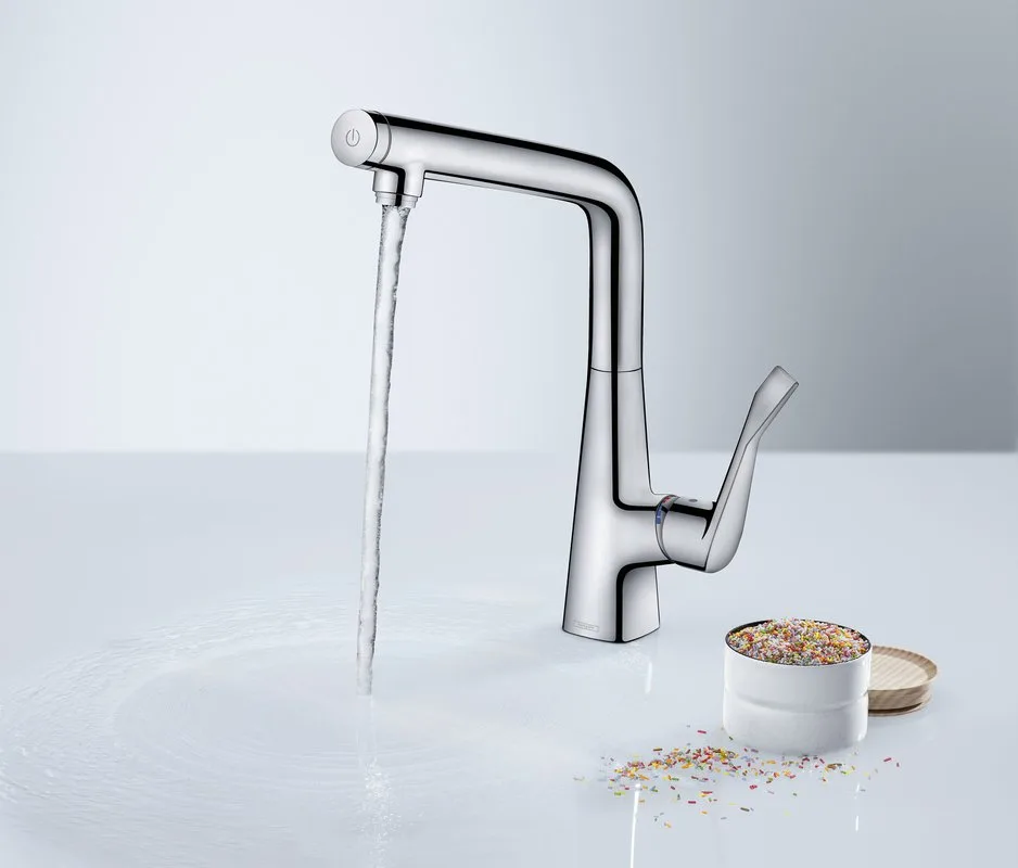 Смеситель для кухни Hansgrohe Metris Select 14883000 Sancos — официальный сайт