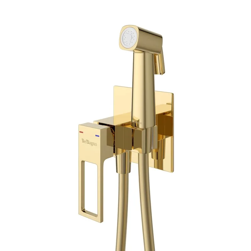 Гигиенический душ BelBagno Luce LUC-HGN-ORO, со смесителем, золото Sancos — официальный сайт
