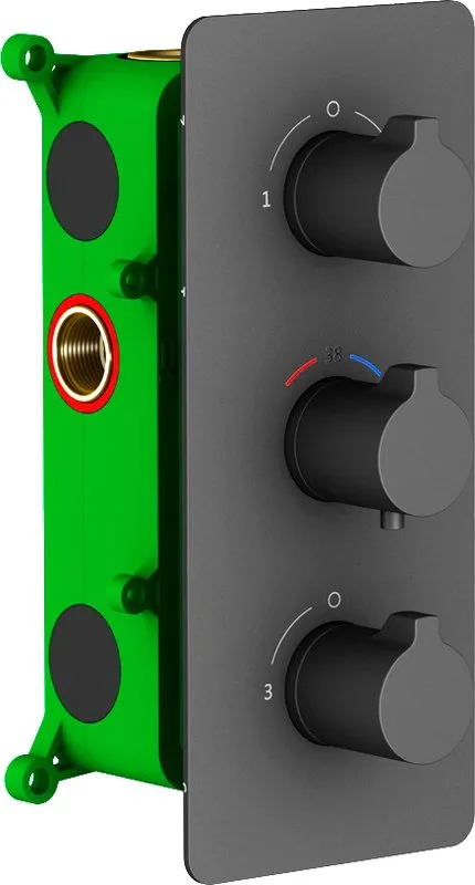 Душевой комплект Timo Petruma SX-5049/03SM, с термостатом, черный Sancos — официальный сайт