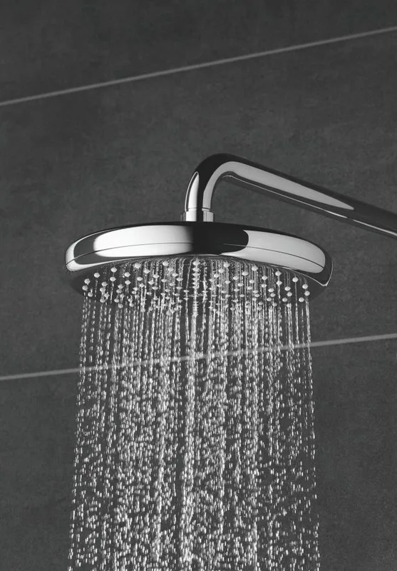 Душевая стойка Grohe Bau System 210 26699000, с термостатом, хром Sancos — официальный сайт