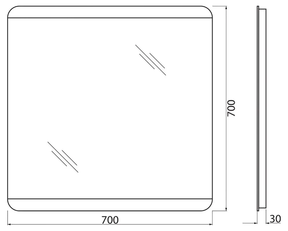Зеркало BelBagno 70 SPC-CEZ-700-700-LED-BTN Sancos — официальный сайт