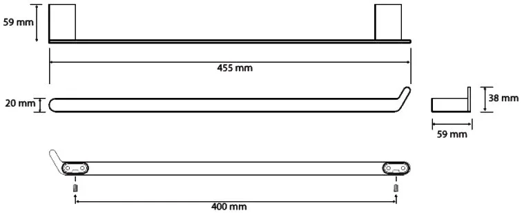 Полотенцедержатель Bemeta Organic 157104351 с крючком, 45 см, глянцевый хром Sancos — официальный сайт