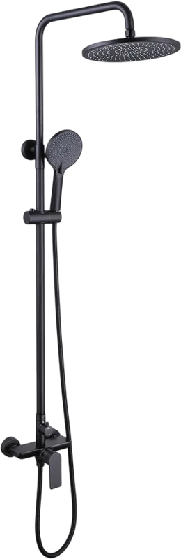 Душевая стойка Abber Weiss Insel AF8020B, черная матовая Sancos — официальный сайт