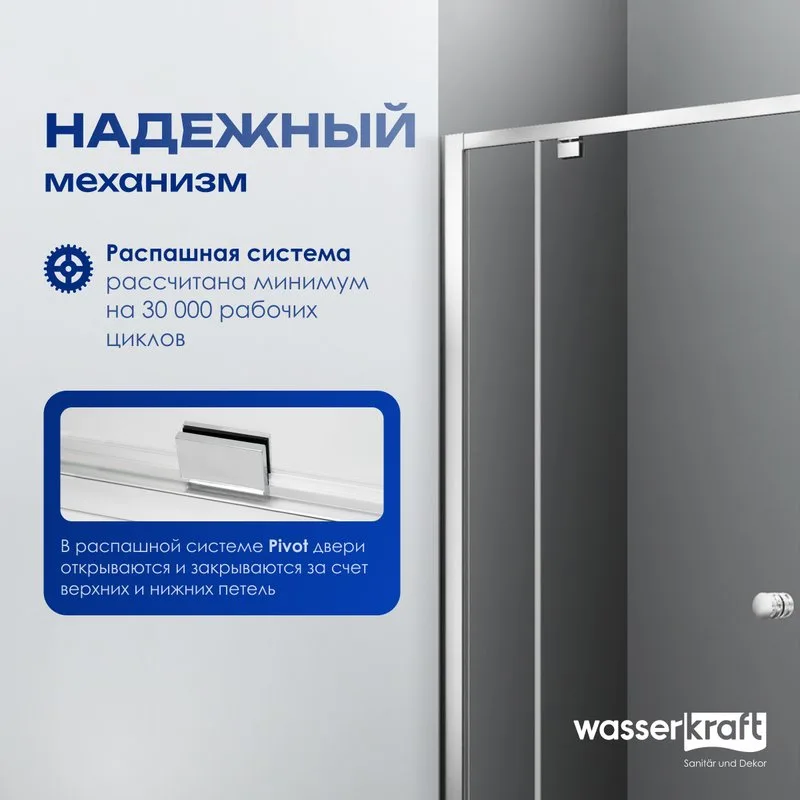 Душевая дверь в нишу Wasserkraft Aula 11P04 90 см Sancos — официальный сайт