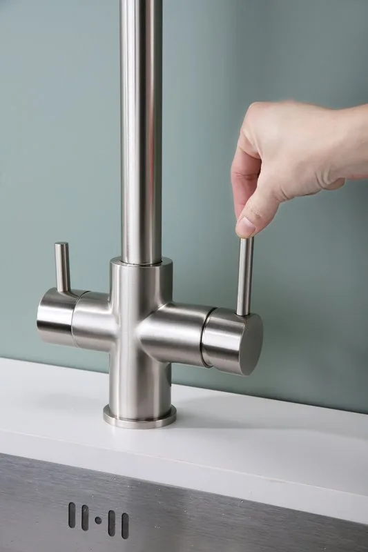 Смеситель для кухни Paulmark Lange 214212-NI никель Sancos — официальный сайт