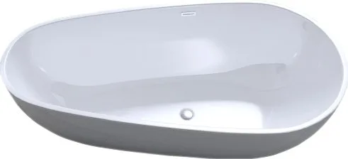 Акриловая ванна Art&Max AM-506-1670-845 165x85 см, левая, отдельностоящая, белая, овальная Sancos — официальный сайт
