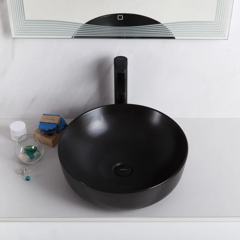 Накладная раковина BelBagno BB1315-H301 черная матовая Sancos — официальный сайт