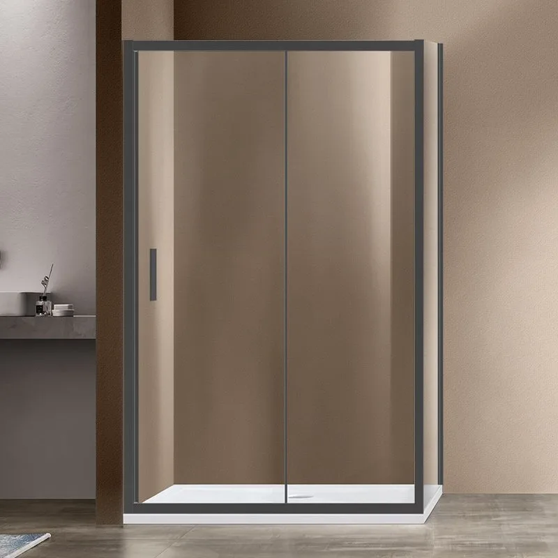 Душевой уголок Vincea Garda VSR-1G9015CLGM 150x90 см, профиль вороненая сталь, стекло прозрачное Sancos — официальный сайт