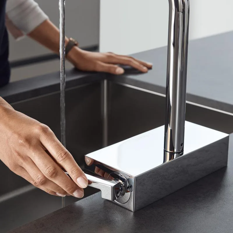 Смеситель для кухни Hansgrohe Aquno Select M81 Aquno Select M81 73831000 хром Sancos — официальный сайт