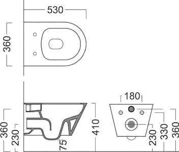 Унитаз подвесной KERAMA MARAZZI Plaza Modern PLMR.wc.02 Sancos — официальный сайт