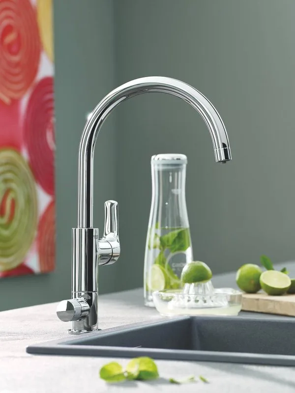 Смеситель для кухни Grohe Blue Pure Eurosmart 119708, с фильтром Sancos — официальный сайт