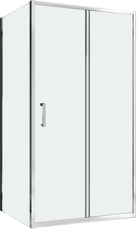 Душевой уголок Abber Schwarzer Diamant AG301405-S505 140x50, профиль хром, стекло прозрачное Sancos — официальный сайт