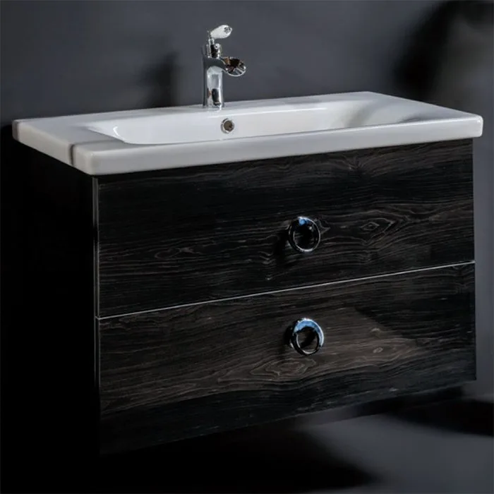 Тумба под раковину без столешницы Armadi Art NeoArt 80 black wood Sancos — официальный сайт