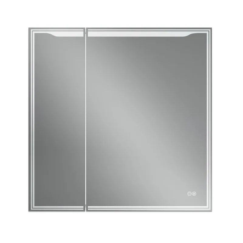 Зеркало-шкаф Art&Max Merano 80х80 R белое, с LED-подсветкой, 6000К Sancos — официальный сайт