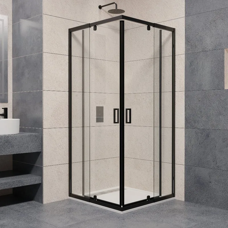 Душевой уголок RGW Passage PA-038B 90x90 см, профиль черный, стекло прозрачное Sancos — официальный сайт