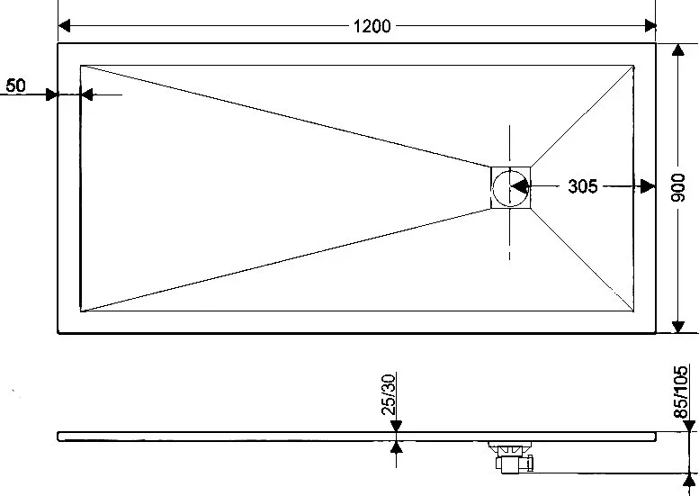 Поддон для душа RGW Stone Tray ST-0129Tr 90х120, терракот Sancos — официальный сайт