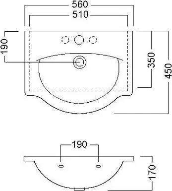 Раковина Hatria Sophie Y0HG01 56 см, белая Sancos — официальный сайт