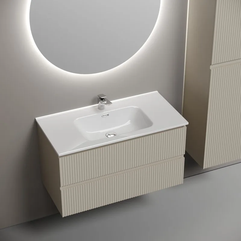Тумба под раковину Sancos подвесная Snob R 90 Beige Soft SNR90CE Sancos — официальный сайт