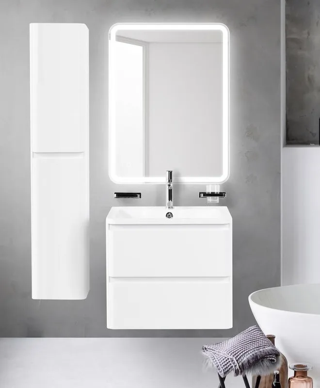 Тумба под раковину без столешницы BelBagno Albano 60 подвесная, bianco lucido Sancos — официальный сайт