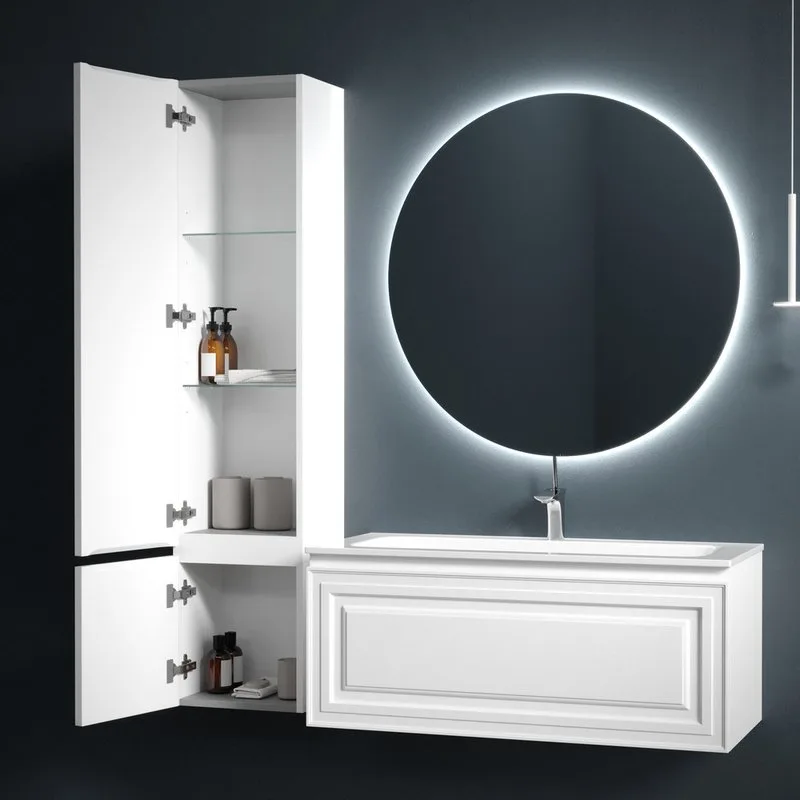 Шкаф-пенал для ванной Sancos Very 35 L Bianco (белый) Sancos — официальный сайт