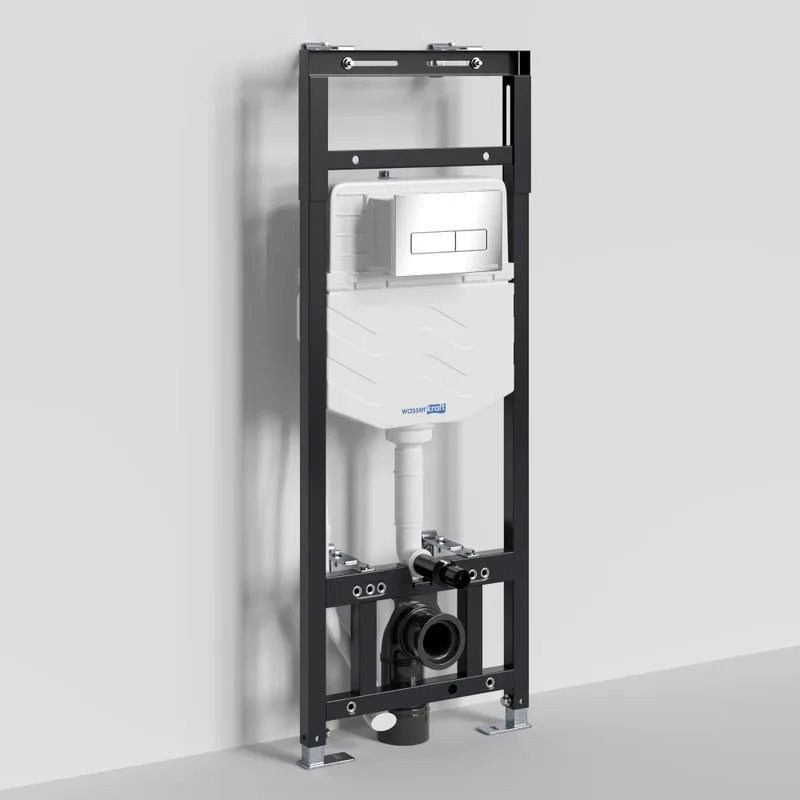Система инсталляции для унитазов Wasserkraft Alme 15TLT.010.ME.CH03, с кнопкой смыва хром Sancos — официальный сайт