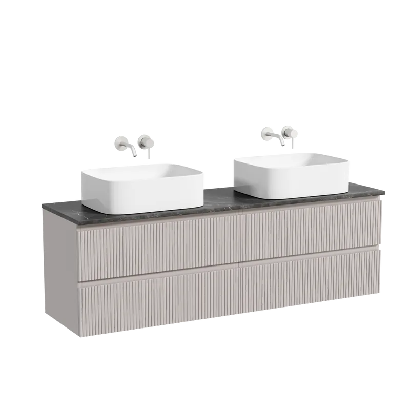 Тумба с раковиной Sancos Snob T 160 doha soft, столешница черный мрамор TT160A1, раковина CN6052 Sancos — официальный сайт