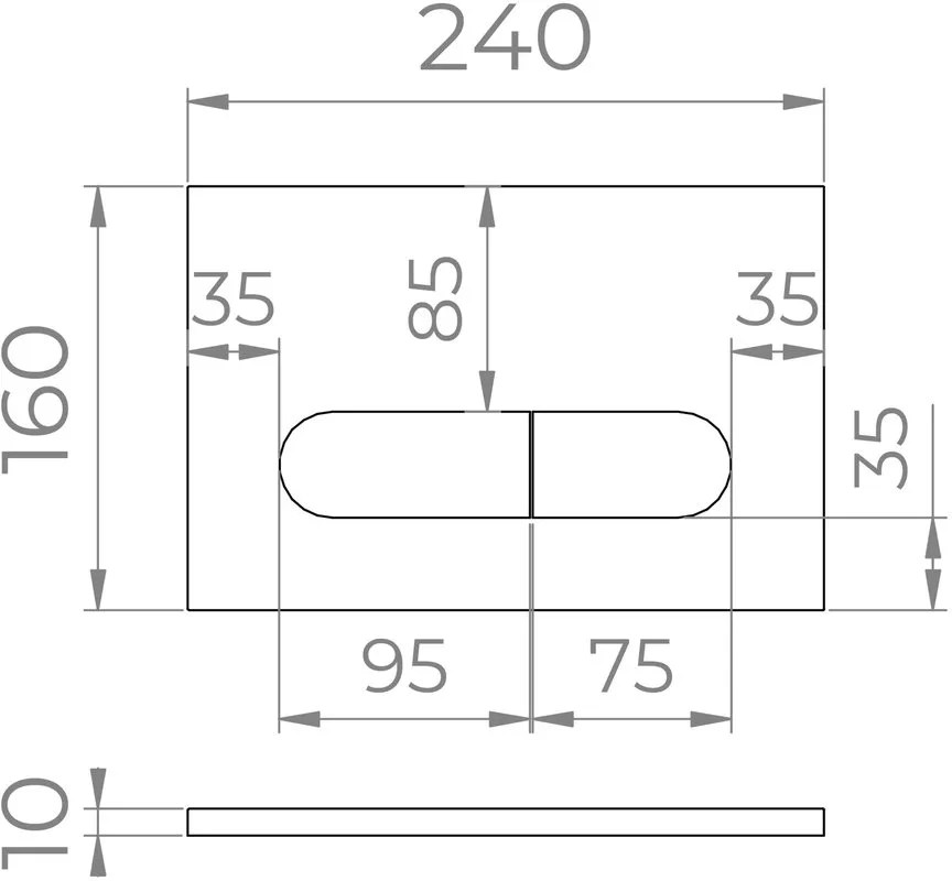 Кнопка смыва RGW SWH 06W белая Sancos — официальный сайт
