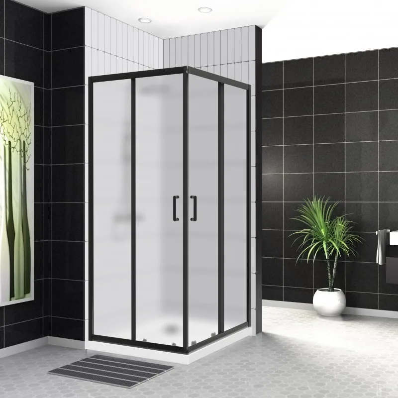 Душевой уголок BelBagno Uno -195 A 2 90 P Nero профиль черный, стекло punto Sancos — официальный сайт