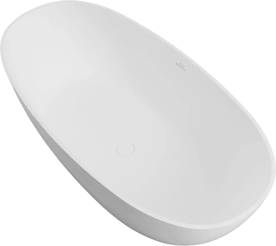 Ванна из искусственного камня Allen Brau Krion Oval 170x80 см, отдельностоящая, матовая белая, оваль Sancos — официальный сайт