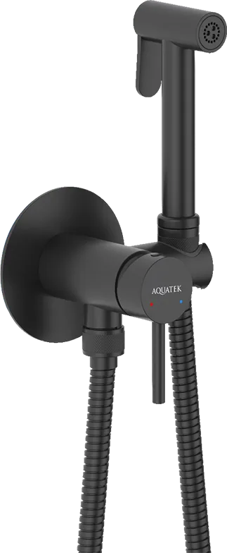 Гигиенический душ AQUATEK Европа AQ1021MB со смесителем, С ВНУТРЕННЕЙ ЧАСТЬЮ, матовый черный Sancos — официальный сайт