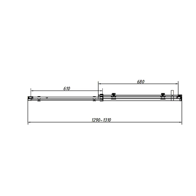 Душевая дверь в нишу Vincea Como-N VDS-4CN130CGB 130 см, профиль черный матовый, стекло тонированное Sancos — официальный сайт
