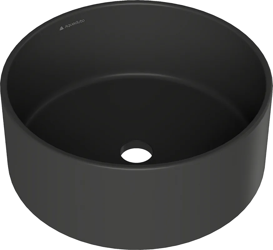 Накладная раковина Aqueduto Espiral ESP0140 40 см черная матовая Sancos — официальный сайт