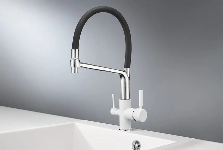 Смеситель для кухни Granula 0083, арктик с гибким изливом Sancos — официальный сайт