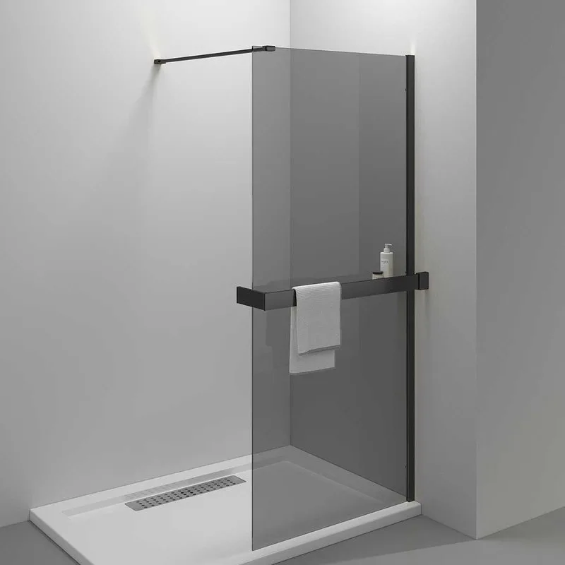 Душевая перегородка Vincea Walk-in HR VSW-4HR900CGB 90 см, профиль матовый черный, стекло тонированн Sancos — официальный сайт