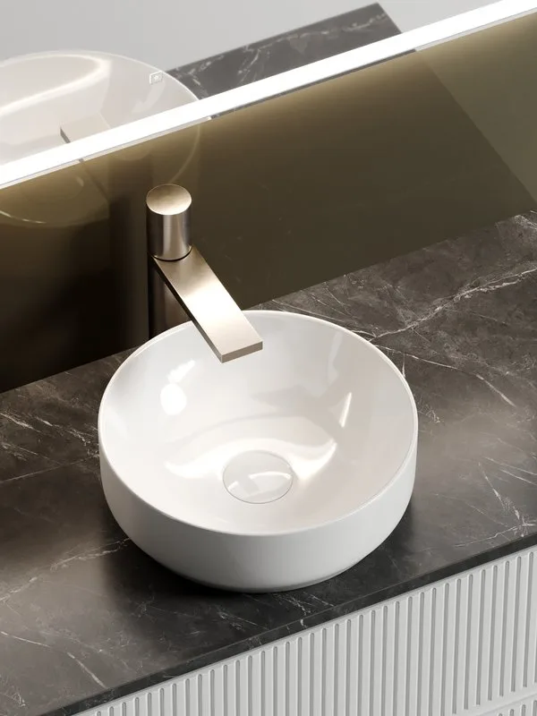 Тумба с раковиной Sancos Snob T 100 см, bianco, столешница черный мрамор, раковина CN6005 Sancos — официальный сайт