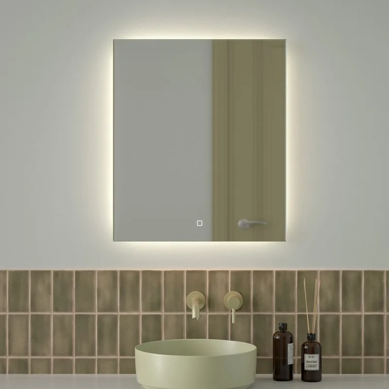 Зеркало Defesto Glow DF 2506S 60х70 с LED-подсветкой, 4 500 K, сенсорный выключатель